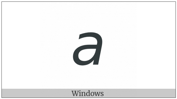 Mathematical Sans-Serif Italic Small A on various operating systems