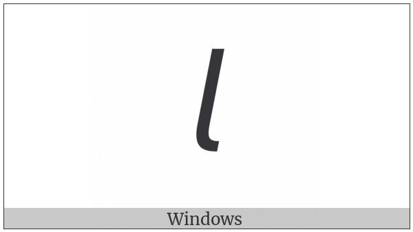 Mathematical Sans-Serif Italic Small L on various operating systems