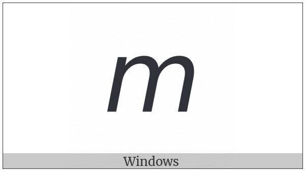 Mathematical Sans-Serif Italic Small M on various operating systems