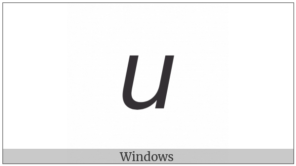 Mathematical Sans-Serif Italic Small U on various operating systems
