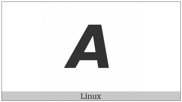 Mathematical Sans-Serif Bold Italic Capital A on various operating systems