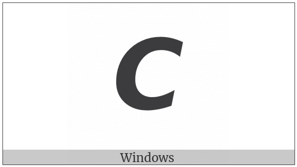 Mathematical Sans-Serif Bold Italic Capital C on various operating systems