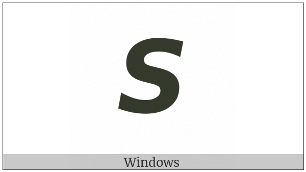 Mathematical Sans-Serif Bold Italic Capital S on various operating systems