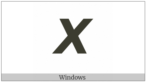 Mathematical Sans-Serif Bold Italic Capital X on various operating systems