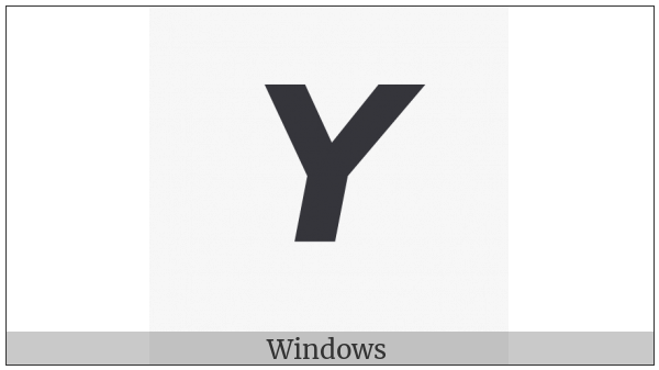 Mathematical Sans-Serif Bold Italic Capital Y on various operating systems