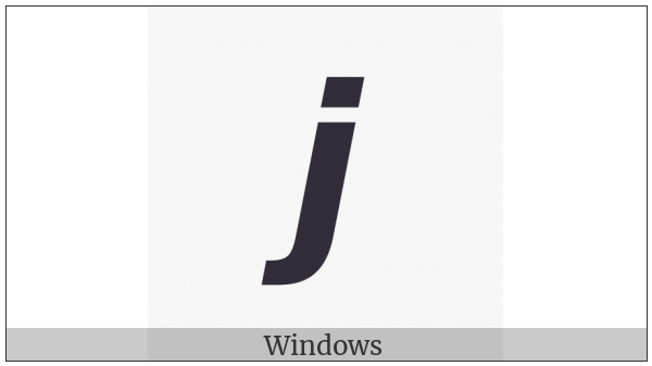 Mathematical Sans-Serif Bold Italic Small J on various operating systems