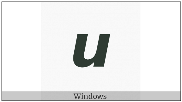Mathematical Sans-Serif Bold Italic Small U on various operating systems