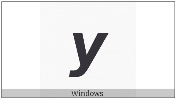 Mathematical Sans-Serif Bold Italic Small Y on various operating systems