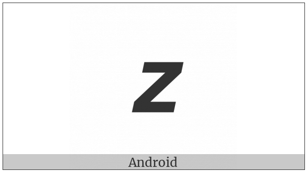 Mathematical Sans-Serif Bold Italic Small Z on various operating systems