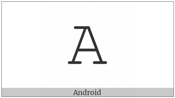Mathematical Monospace Capital A on various operating systems