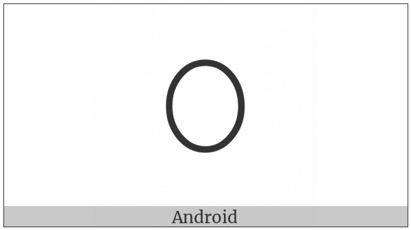 Mathematical Monospace Capital O on various operating systems