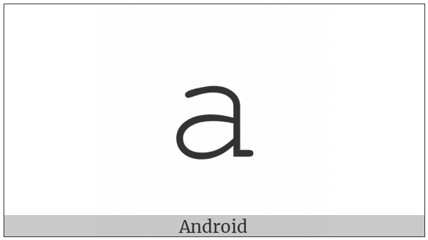 Mathematical Monospace Small A on various operating systems
