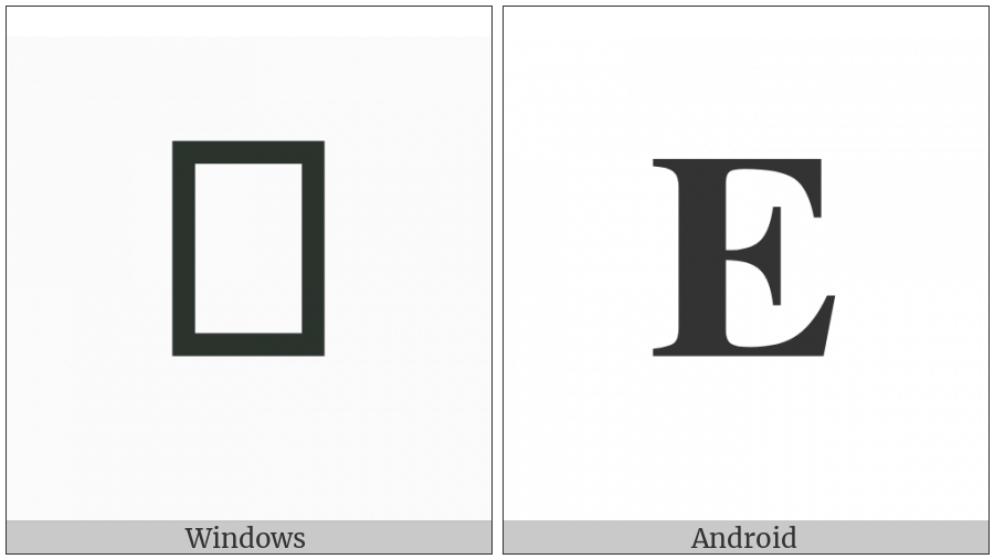 Mathematical Bold Capital Epsilon on various operating systems