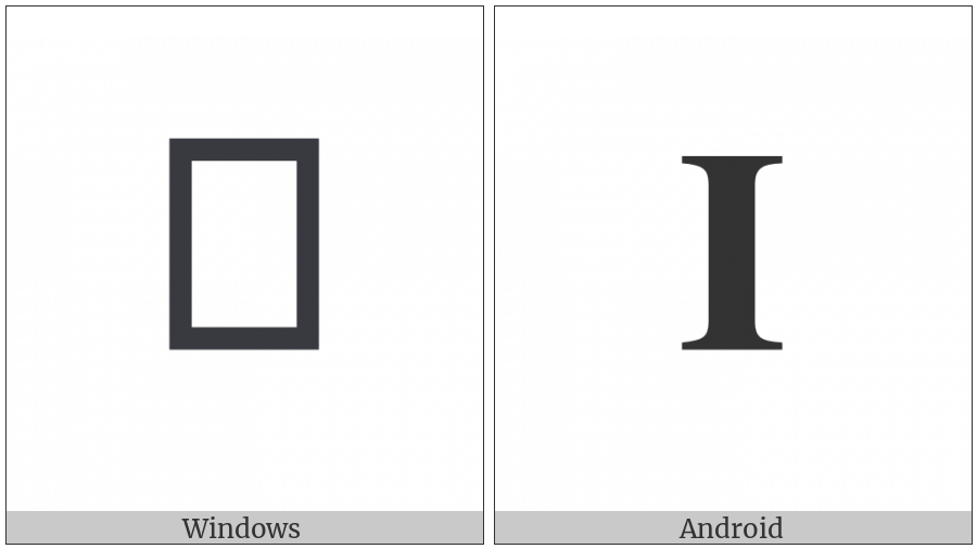 Mathematical Bold Capital Iota on various operating systems