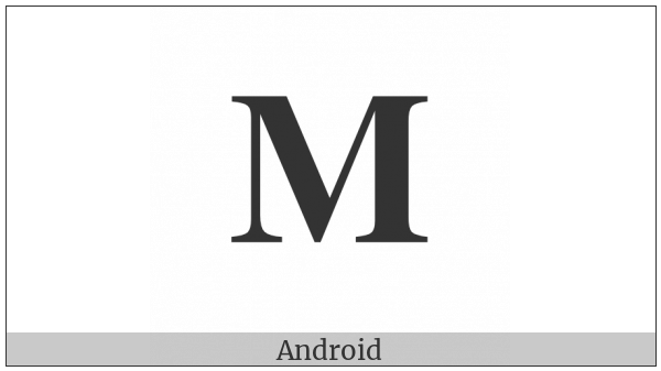 Mathematical Bold Capital Mu on various operating systems