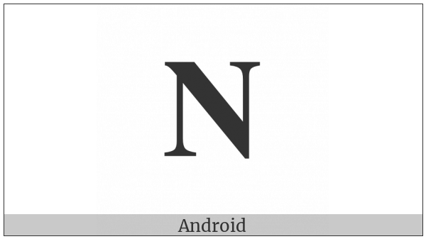 Mathematical Bold Capital Nu on various operating systems