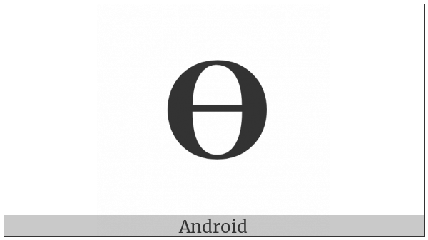 Mathematical Bold Capital Theta Symbol on various operating systems