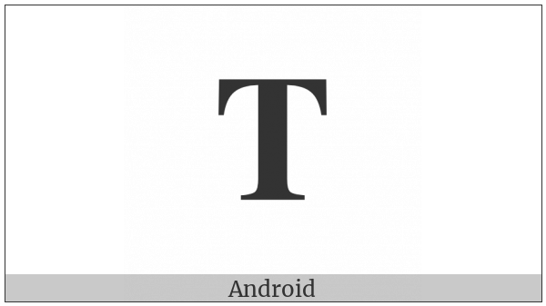Mathematical Bold Capital Tau on various operating systems