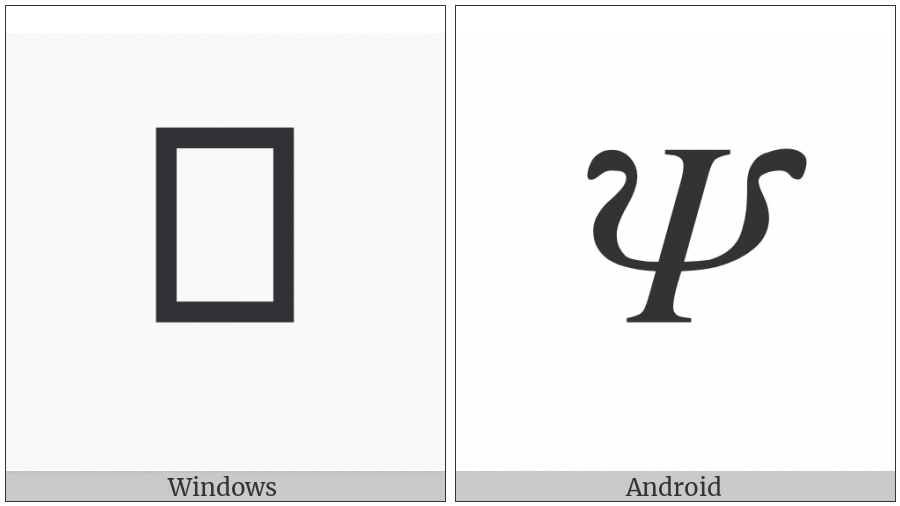 Mathematical Italic Capital Psi on various operating systems