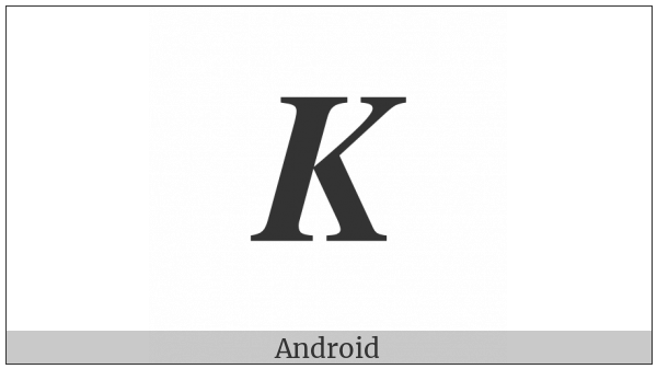 Mathematical Bold Italic Capital Kappa on various operating systems