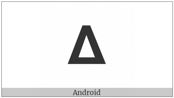 Mathematical Sans-Serif Bold Capital Delta on various operating systems