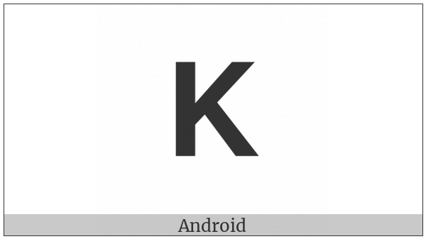 Mathematical Sans-Serif Bold Capital Kappa on various operating systems
