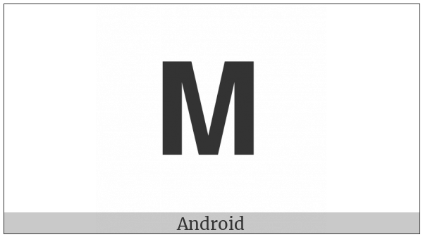 Mathematical Sans-Serif Bold Capital Mu on various operating systems