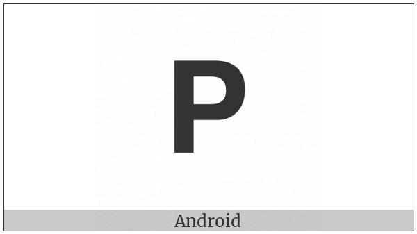 Mathematical Sans-Serif Bold Capital Rho on various operating systems