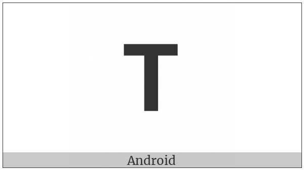 Mathematical Sans-Serif Bold Capital Tau on various operating systems