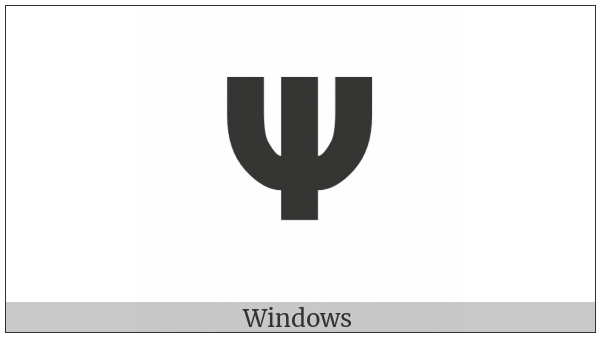 Mathematical Sans-Serif Bold Capital Psi on various operating systems