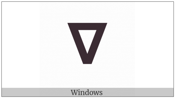 Mathematical Sans-Serif Bold Nabla on various operating systems