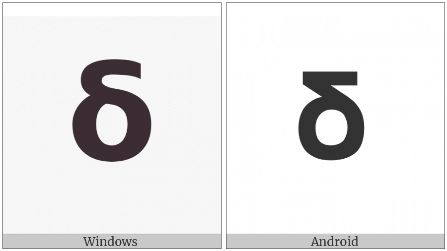 Mathematical Sans-Serif Bold Small Delta on various operating systems
