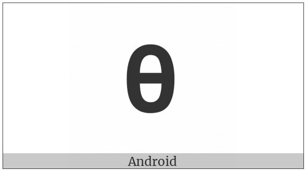 Mathematical Sans-Serif Bold Small Theta on various operating systems