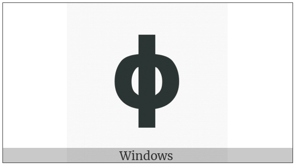 Mathematical Sans-Serif Bold Phi Symbol on various operating systems