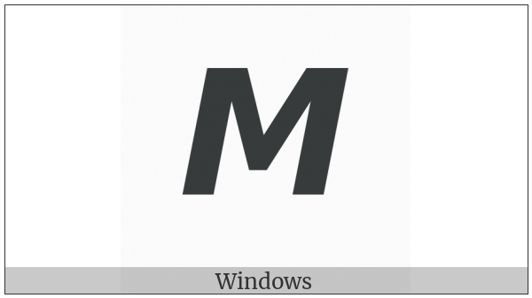 Mathematical Sans-Serif Bold Italic Capital Mu on various operating systems