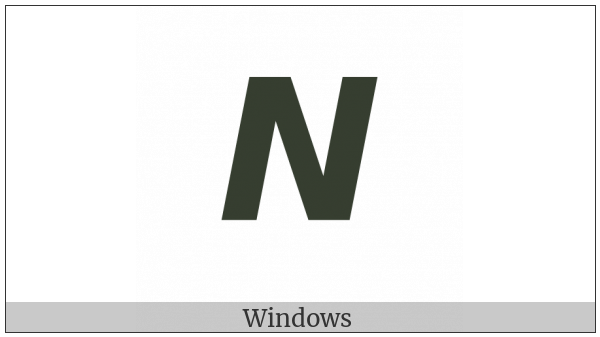 Mathematical Sans-Serif Bold Italic Capital Nu on various operating systems