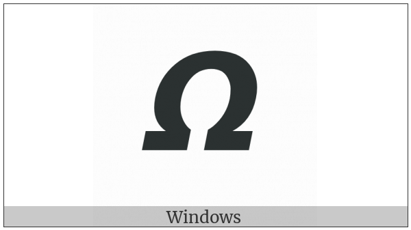 Mathematical Sans-Serif Bold Italic Capital Omega on various operating systems