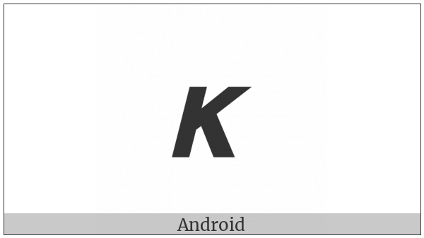 Mathematical Sans-Serif Bold Italic Small Kappa on various operating systems
