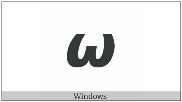 Mathematical Sans-Serif Bold Italic Small Omega on various operating systems