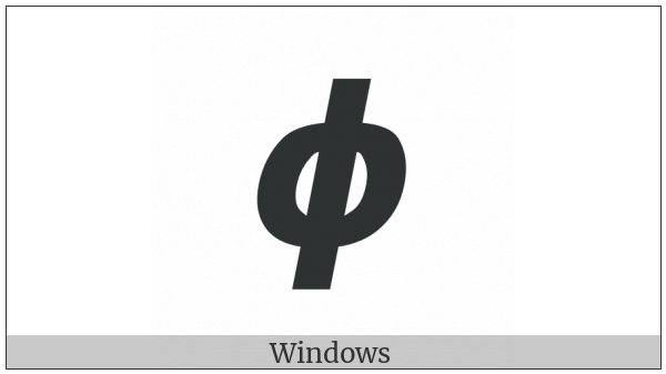 Mathematical Sans-Serif Bold Italic Phi Symbol on various operating systems