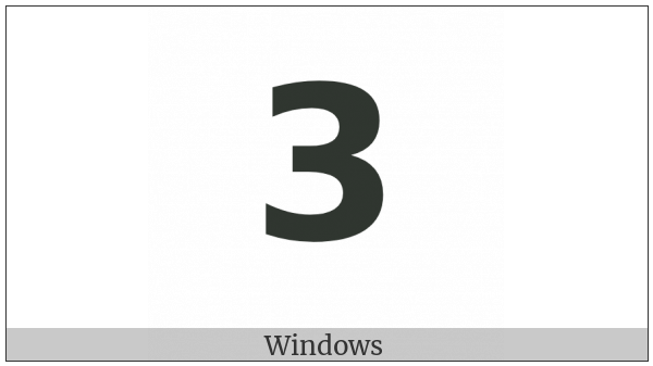 Mathematical Sans-Serif Bold Digit Three on various operating systems