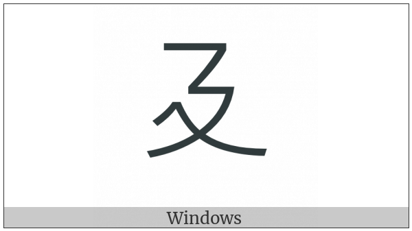 Kangxi Radical Long Stride on various operating systems