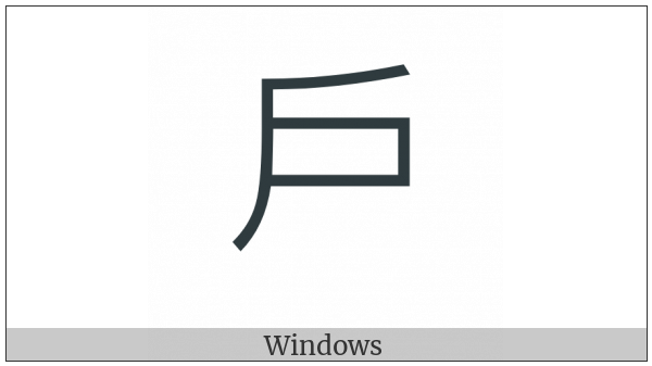 Kangxi Radical Door on various operating systems