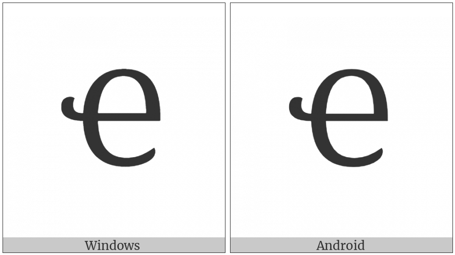 Cyrillic Capital Letter Abkhasian Che on various operating systems