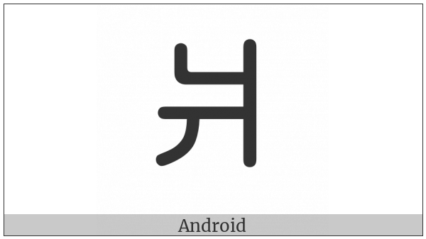 Kangxi Radical Half Tree Trunk on various operating systems
