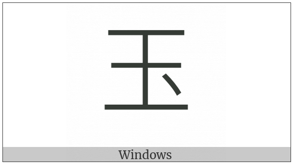 Kangxi Radical Jade on various operating systems