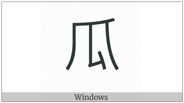 Kangxi Radical Melon on various operating systems