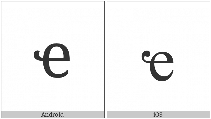 Cyrillic Small Letter Abkhasian Che on various operating systems