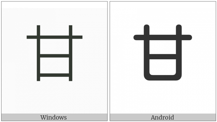 Kangxi Radical Sweet on various operating systems
