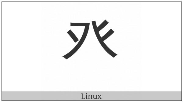 Kangxi Radical Dotted Tent on various operating systems